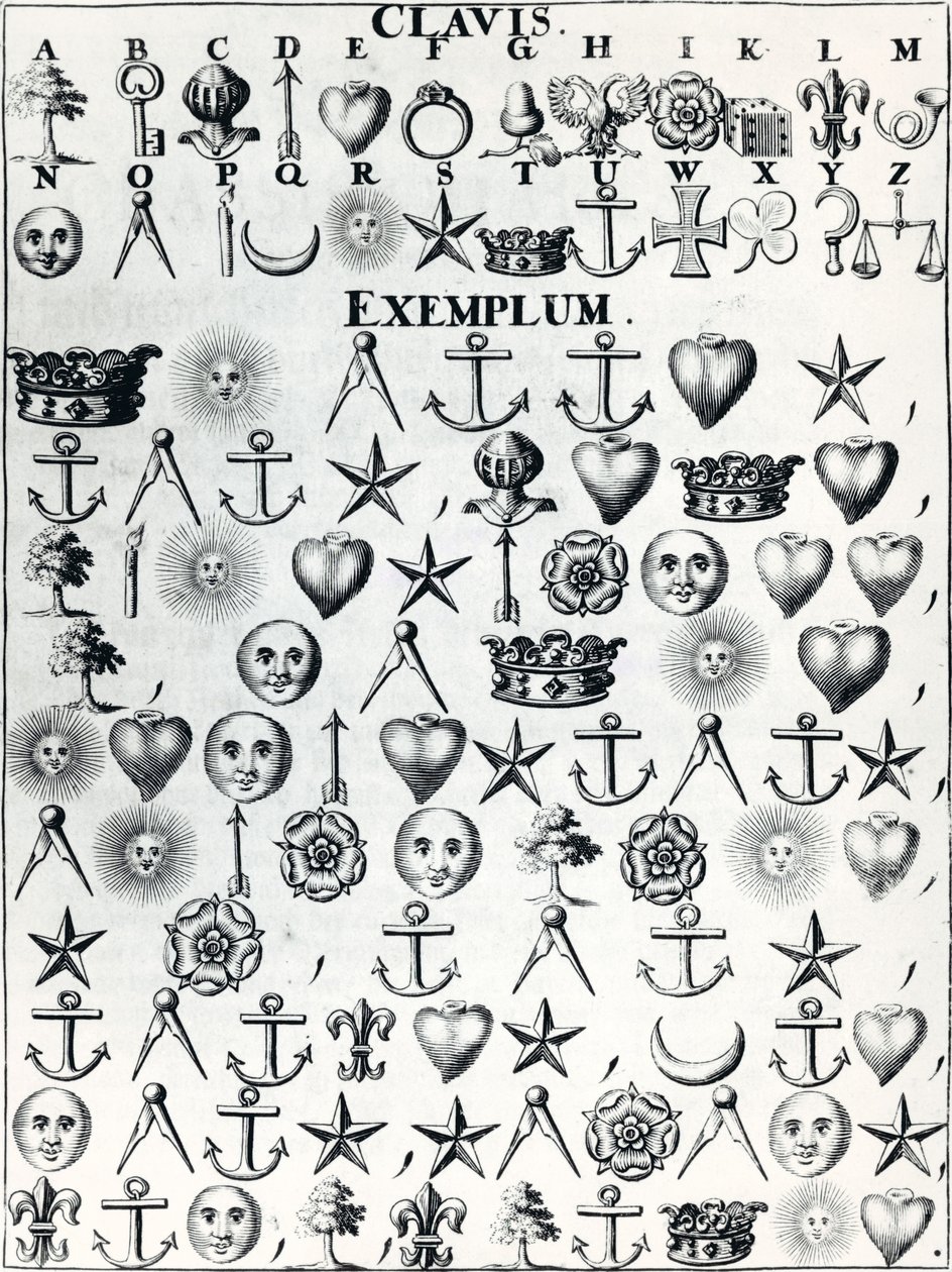 编码语言，来自Cryptographia，或秘密Schrund嘴和奇妙的通讯作者Johann Balthasar Friderici，于1685年在汉堡出版 作者 法语学校
