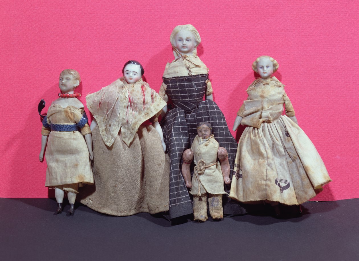 收集玩偶，可能由Honore de Balzac（1799-1850）用作La Comedie Humaine的备忘录 作者 法语学校