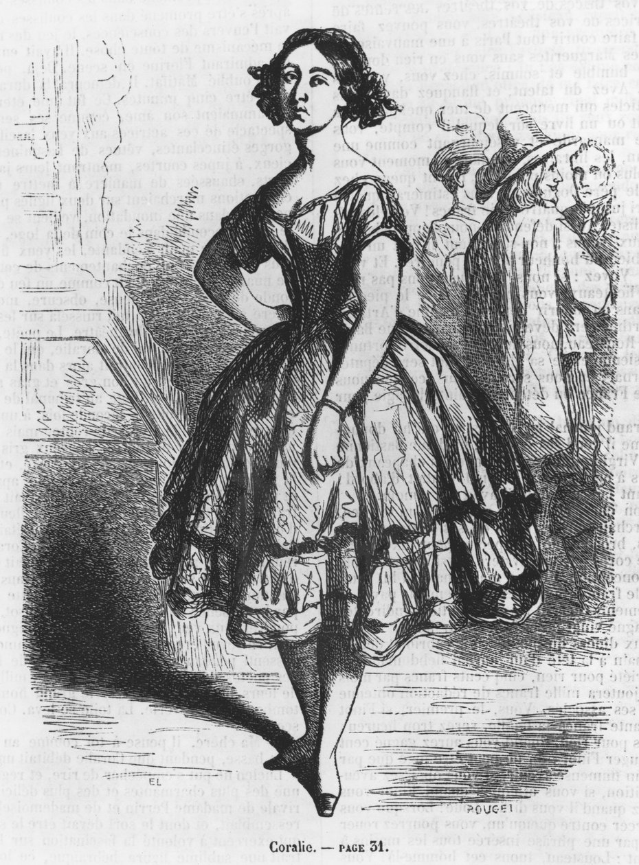 Coralie，来自Honore de Balzac的&39;Lost Illusions&39;插图 作者 法语学校