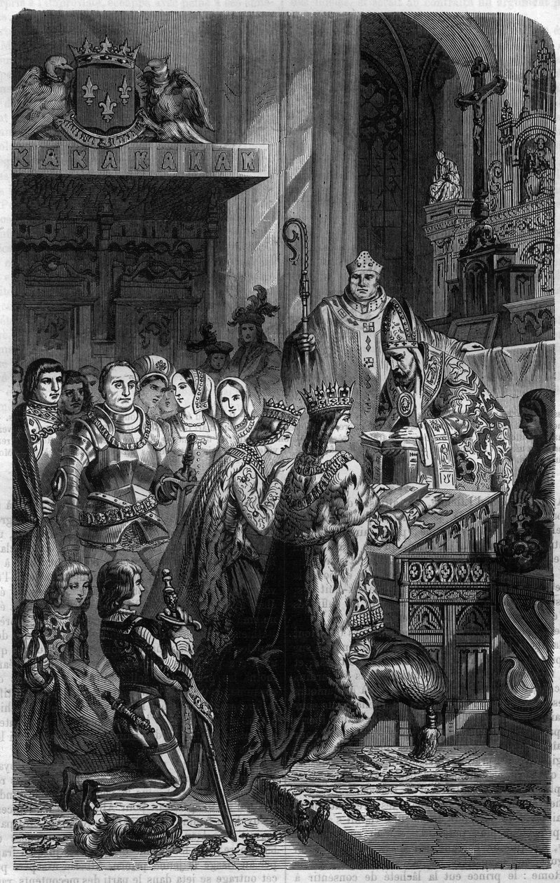 Coronation of Emperor Otton I (912-973) by Pope John XII in 962 Engraving in “Histoire des Papes-King-Queen-and-Empereurs a travers les centuries” by Maurice Lachatre 作者 法语学校