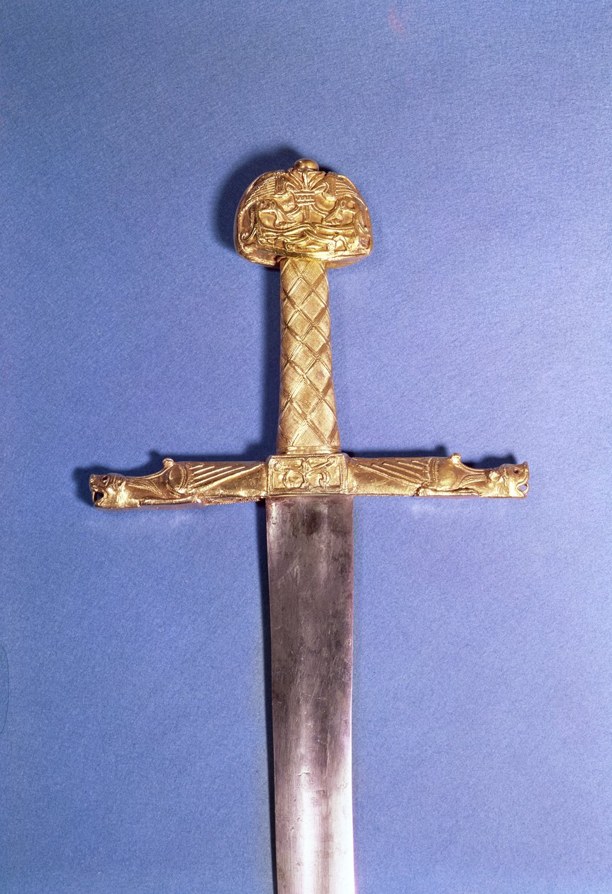 法国国王的加冕之剑，属于Charlemagne（742-814），被称为“Joyeuse（金属） 作者 法语学校