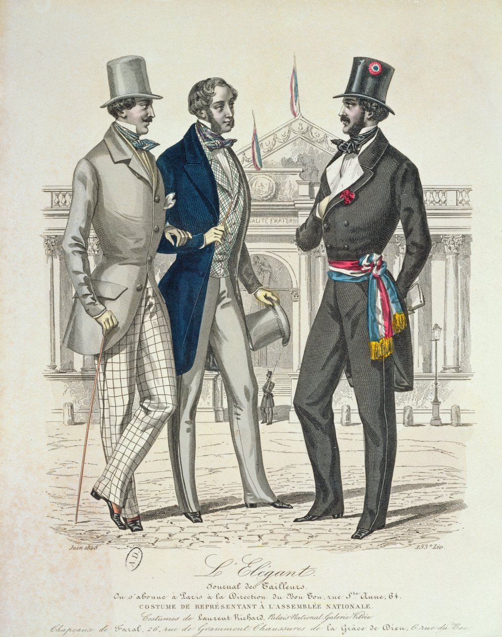 Député的服装，1848年的旧国民议会 作者 法语学校