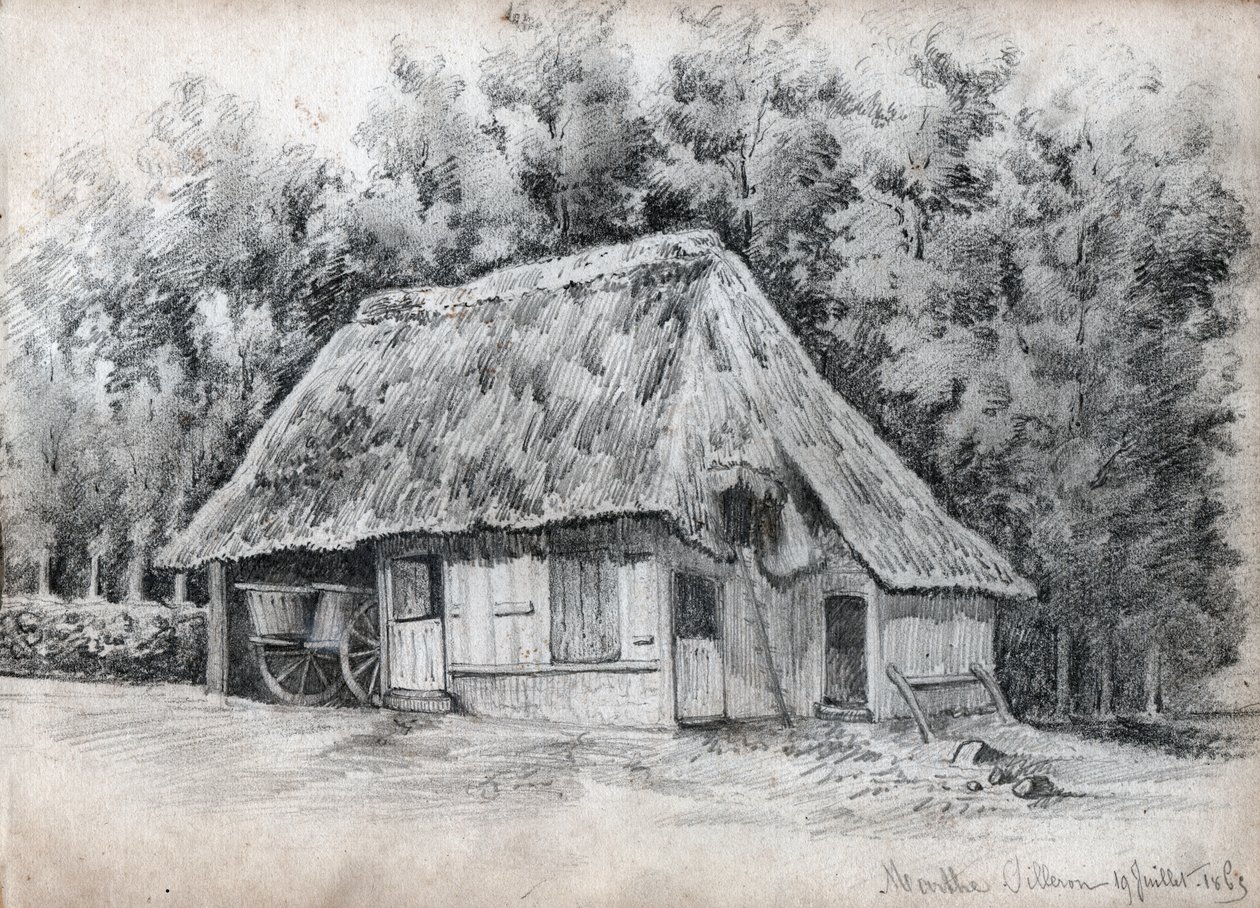 法国的小屋。(绘图 作者 法语学校
