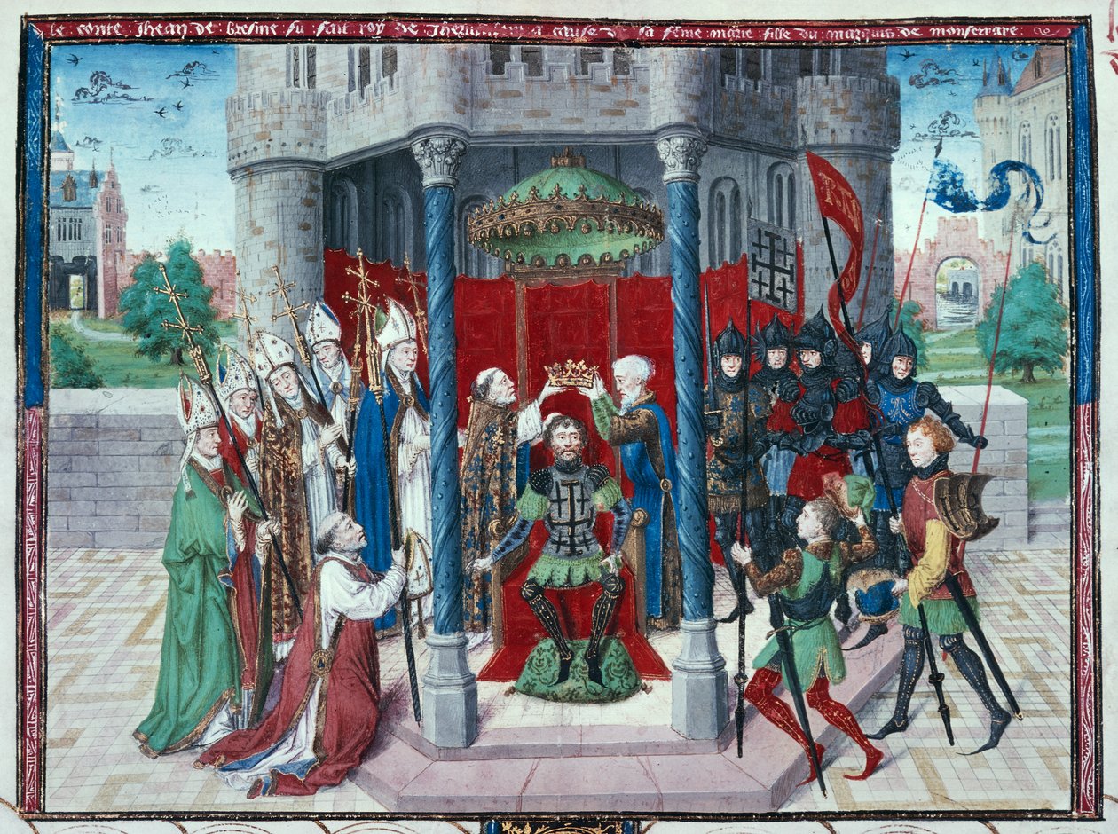 让-德-布里埃纳伯爵，《耶路撒冷abregies》中的微型画，约 1450 年（牛皮纸上的蛋彩画） 作者 法语学校