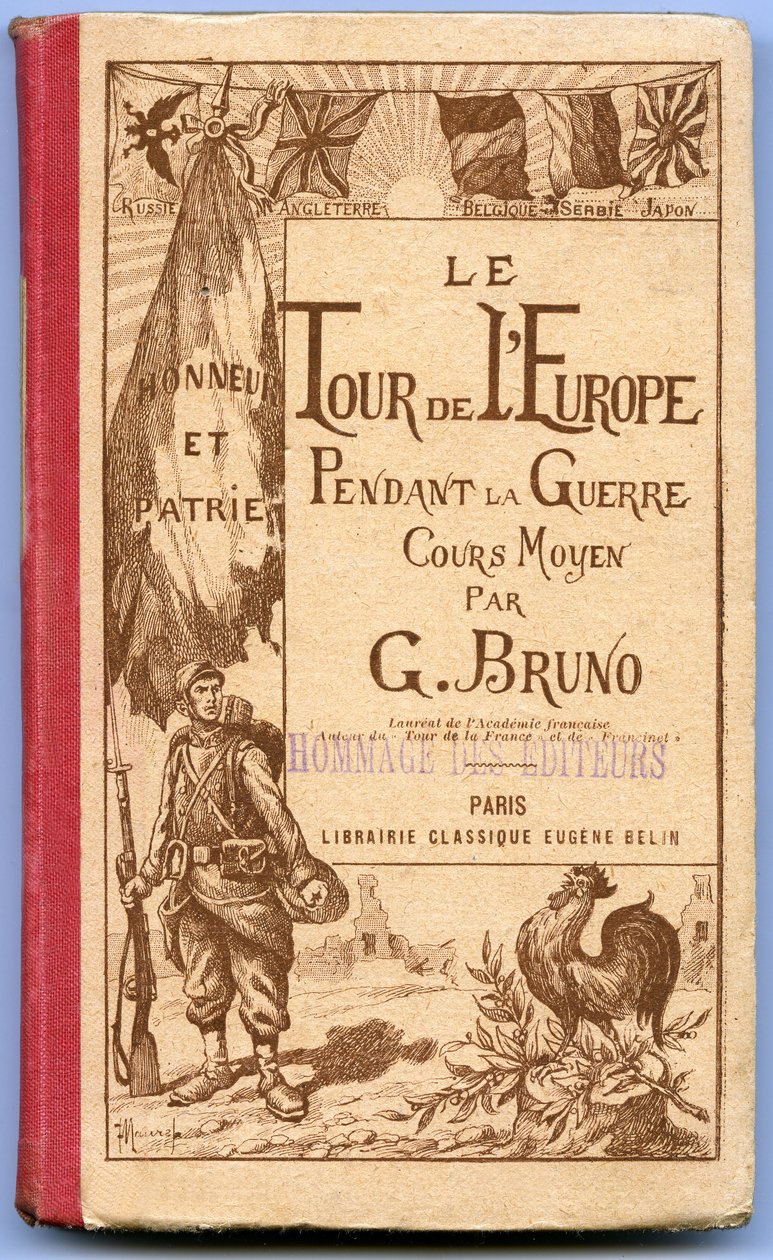 布鲁诺（G. Bruno）撰写的《战争期间的欧洲之旅》一书的封面 作者 法语学校
