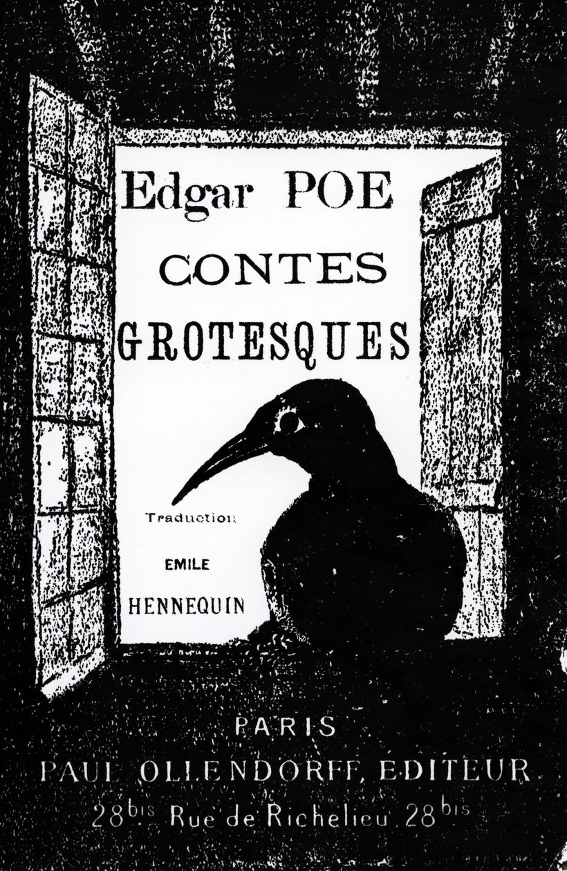 由Edgar Allan Poe封面于Contes Grotesques，于1882年出版 作者 法语学校