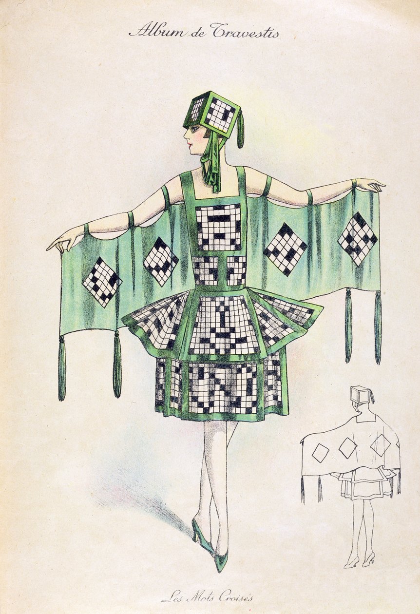 填字游戏化装舞会服装，c.1920 作者 法语学校