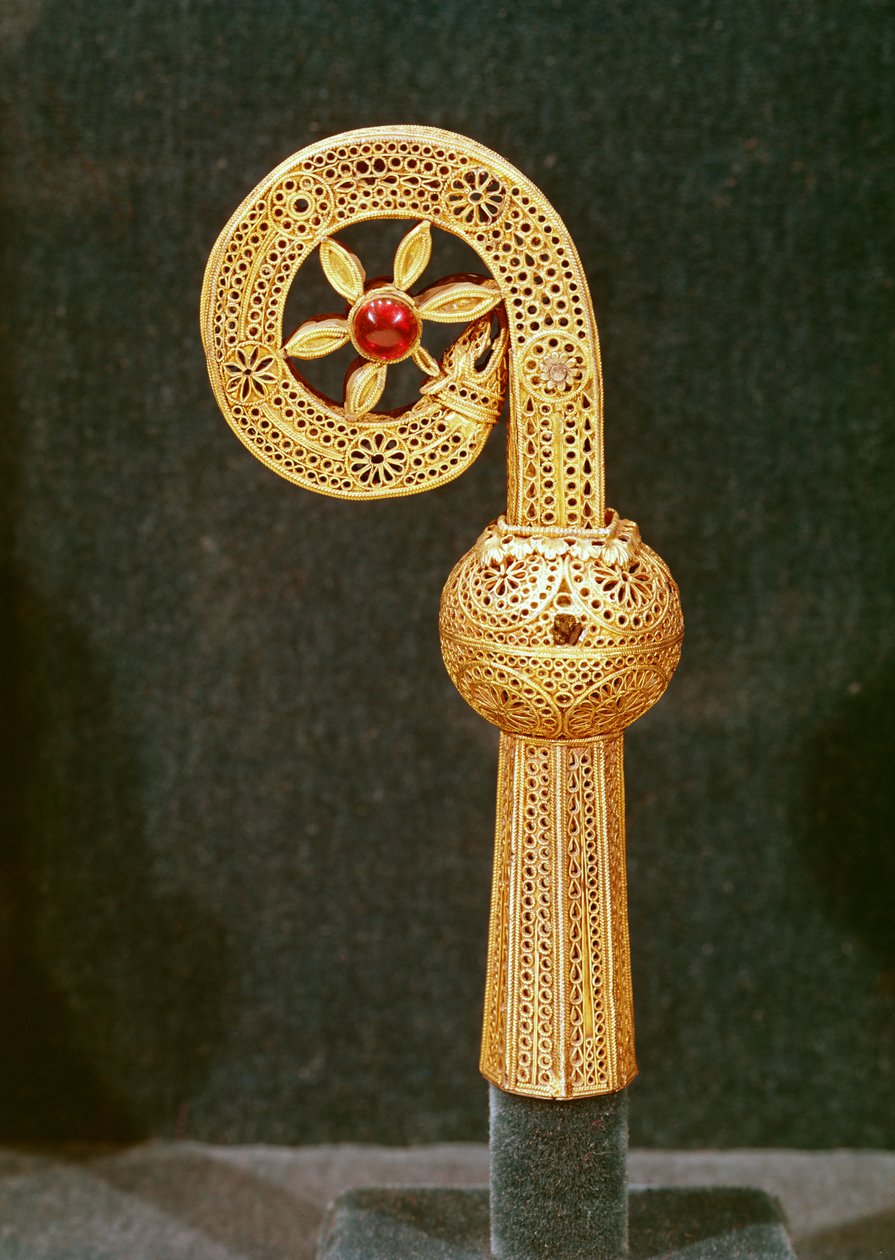 圣罗伯特的Crozier，c.1100（镀金银） 作者 法语学校