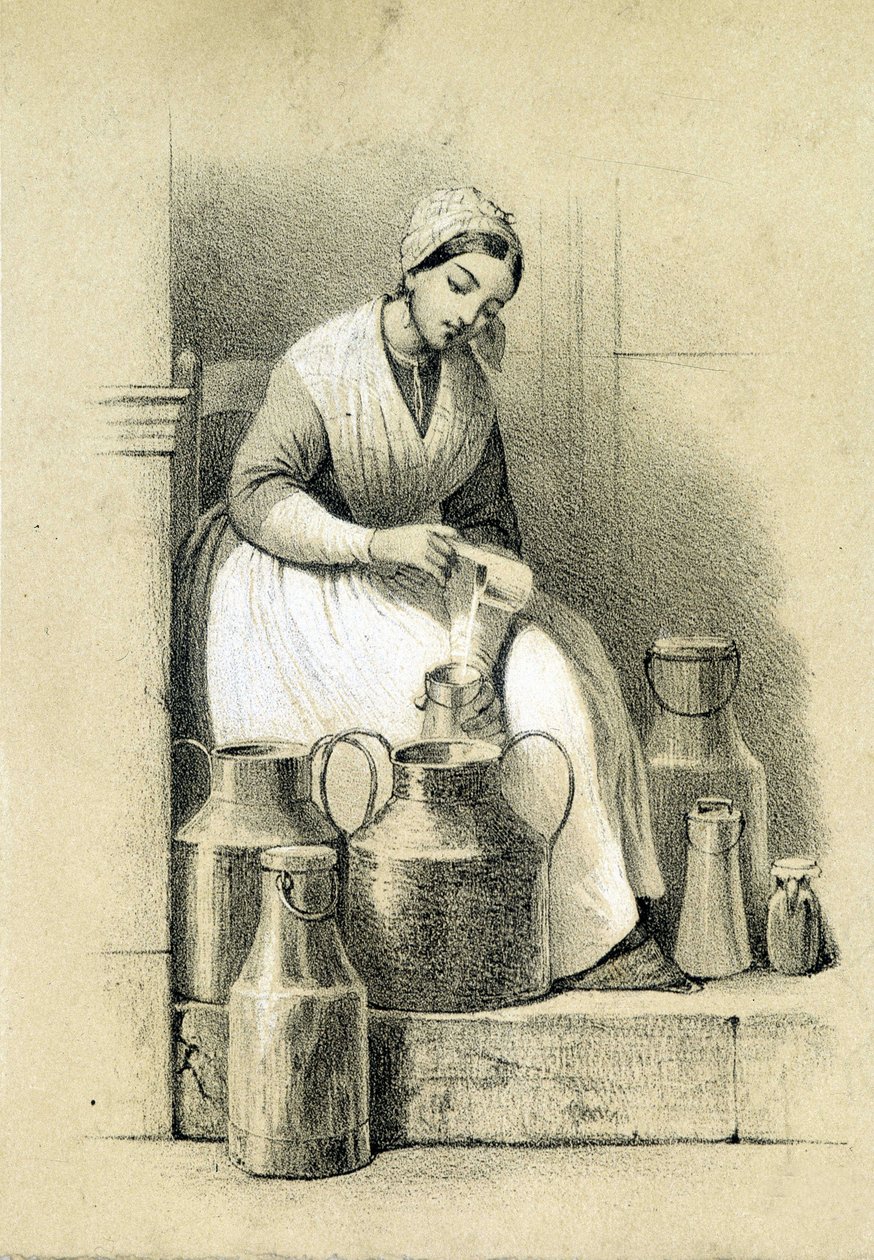 乳制品，法国，v.1855 作者 法语学校