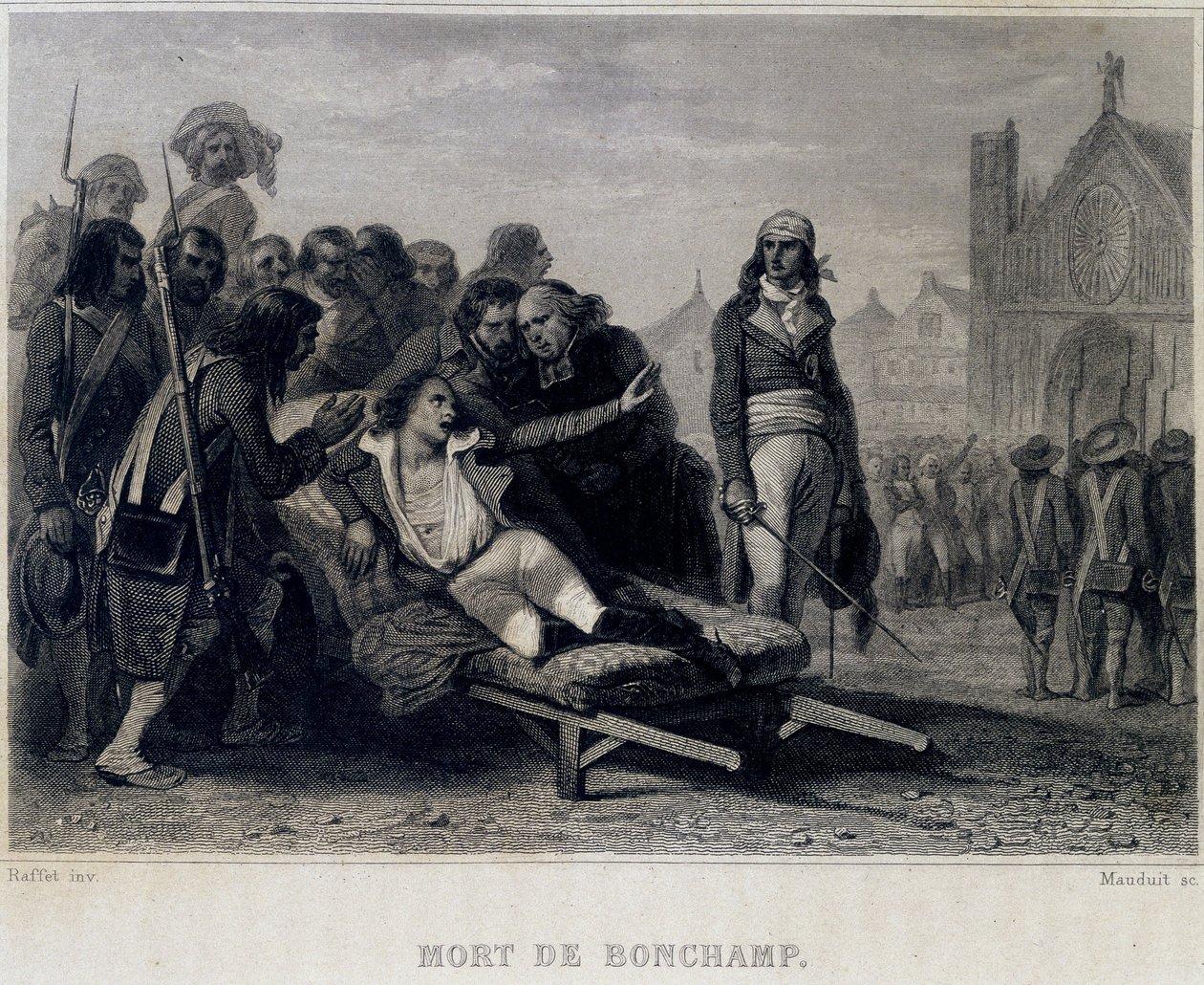Bonchamp ou Bonchamps之死（1793年）--载于梯也尔的《法国革命》。19世纪 作者 法语学校