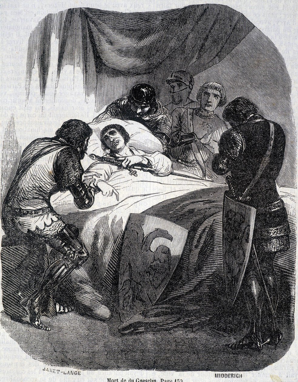 Death of Du Guesclin in 1380 - in “” Histoire de France”” by L.-P. Anquetil 作者 法语学校
