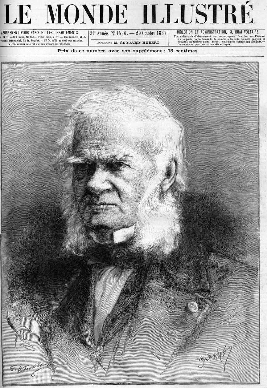 Death of the academician Auguste Cuvillier Fleury (1802-1887) (Cuvillier-Fleury) in “The Illustrous World”” of October 29 作者 法语学校