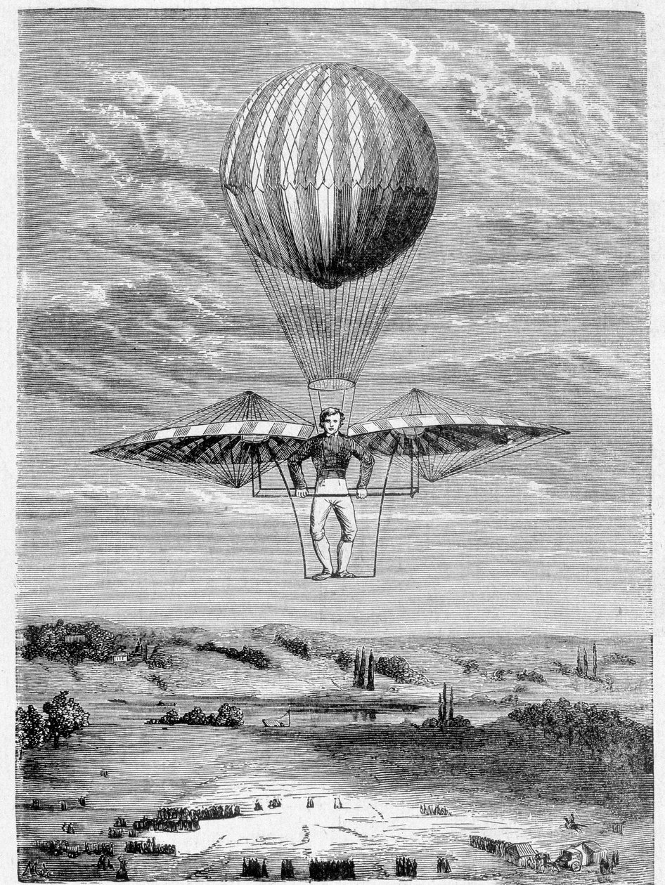 Deghen（德根）在1812年用于定向航空器的仪器 - 在 "科学专辑；杰出的科学家；伟大的发现" 1896年。 作者 法语学校