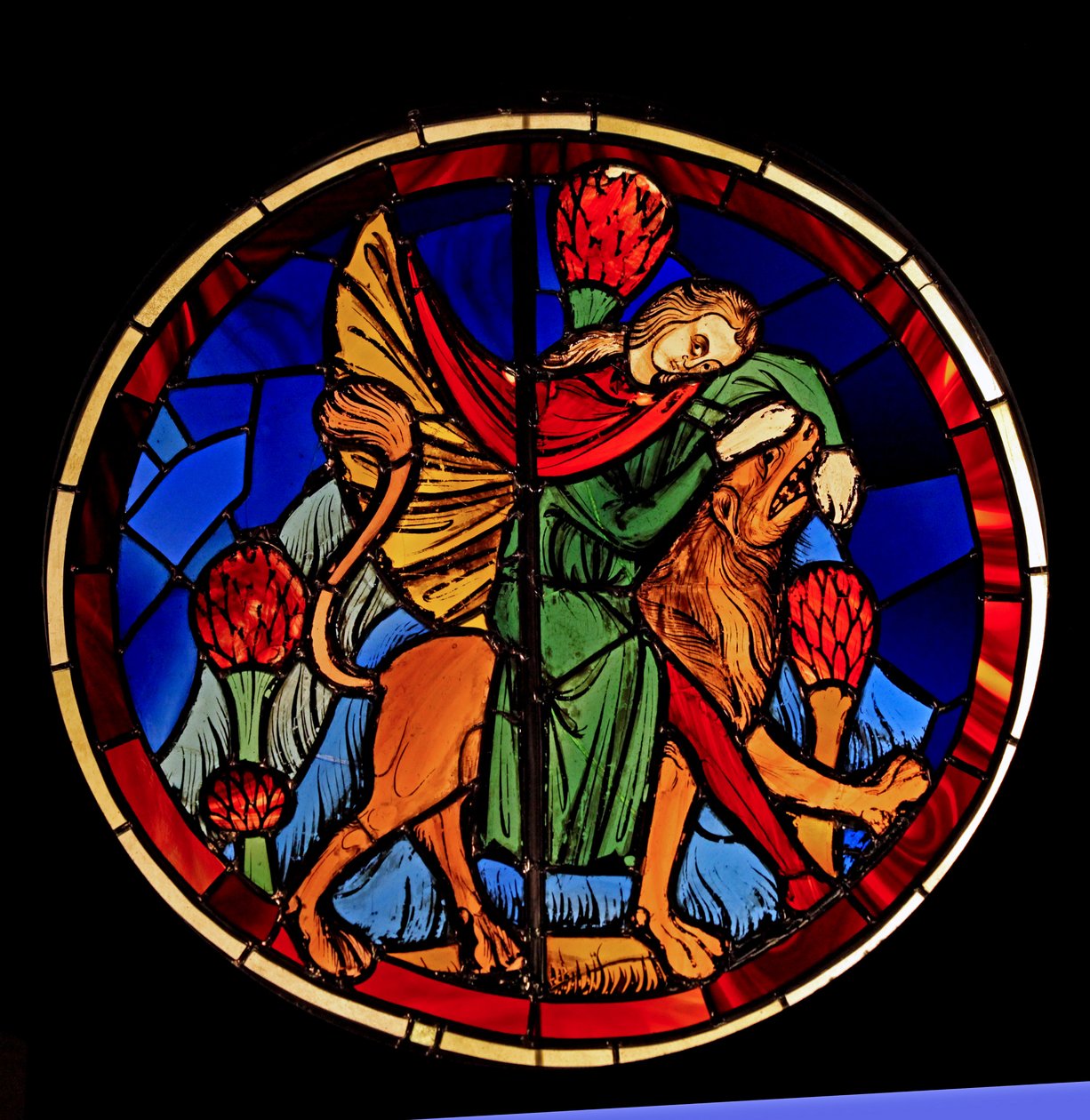 描绘参孙和狮子，前Ste Chapelle，Bay K， 作者 法语学校