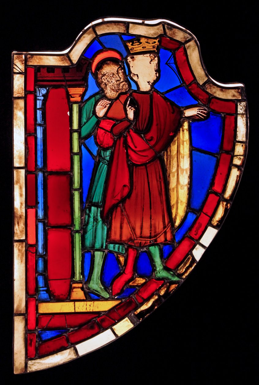 描绘两个人，前Ste Chapelle（Bay C，Esther窗口） 作者 法语学校