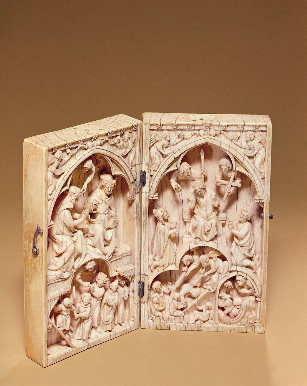 Diptych与圣母加冕和最后的审判，c.1260-70 作者 法语学校
