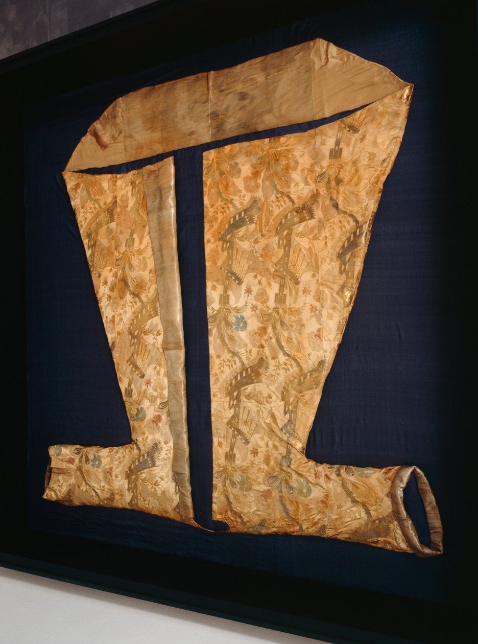 勃兰登堡 - 普鲁森公主Louise Dorothea Sophia的着装礼服，c.1704-05（丝绸，锦缎和银色锦缎） 作者 法语学校