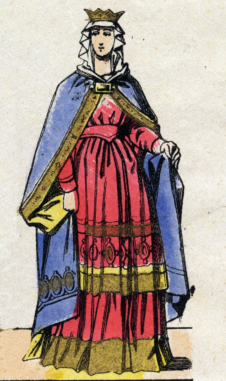 卡佩特王朝。萨瓦的阿黛尔（Alix or Adelaide of Maurienne）画像 作者 法语学校