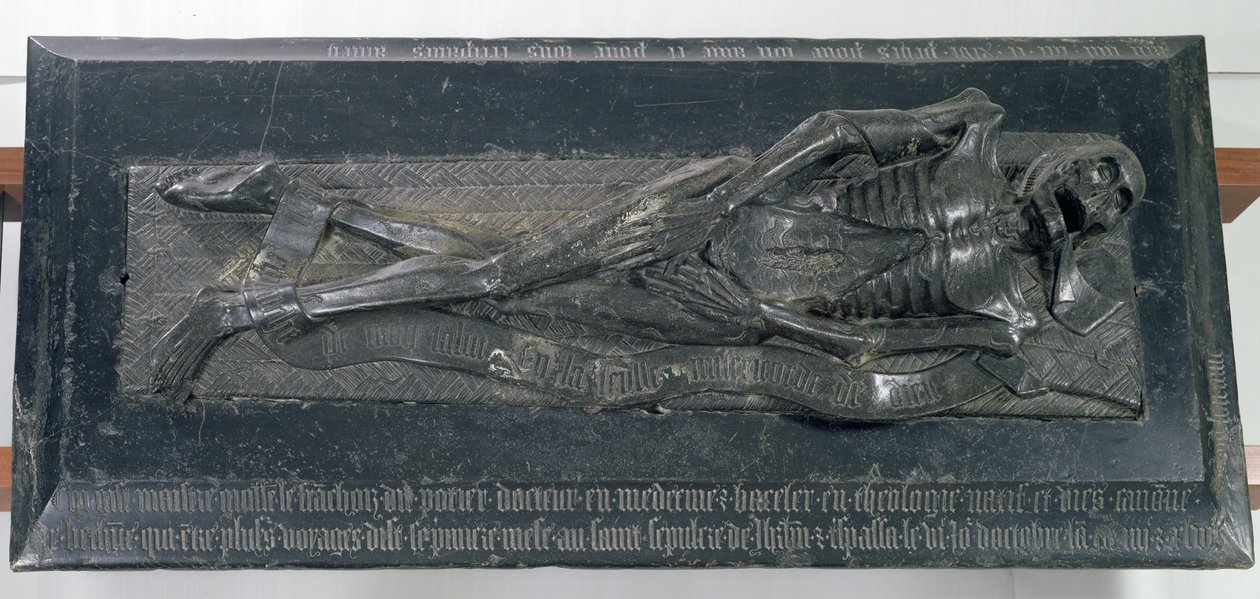 Guillaume Lefranchois（d.1446）的肖像画，被称为Potier，医生和白求恩的佳能，1446年 作者 法语学校
