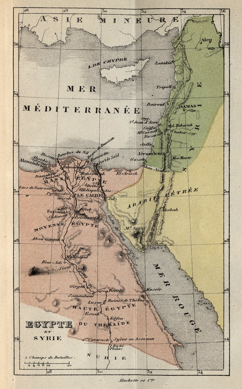 Egypt and Syria in the 19th century - engraving in “Histoire de France” by Victor Duruy (1811-1894) - 1882 作者 法语学校