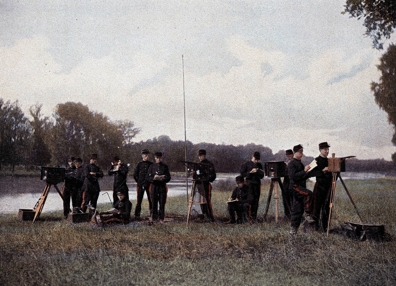 Electric and Optical Telegraphy - in “” Military Album”” 作者 法语学校