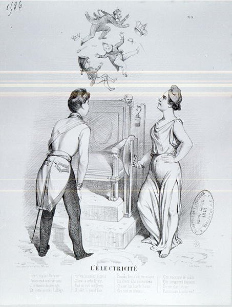 电力，1848年革命的漫画 作者 法语学校