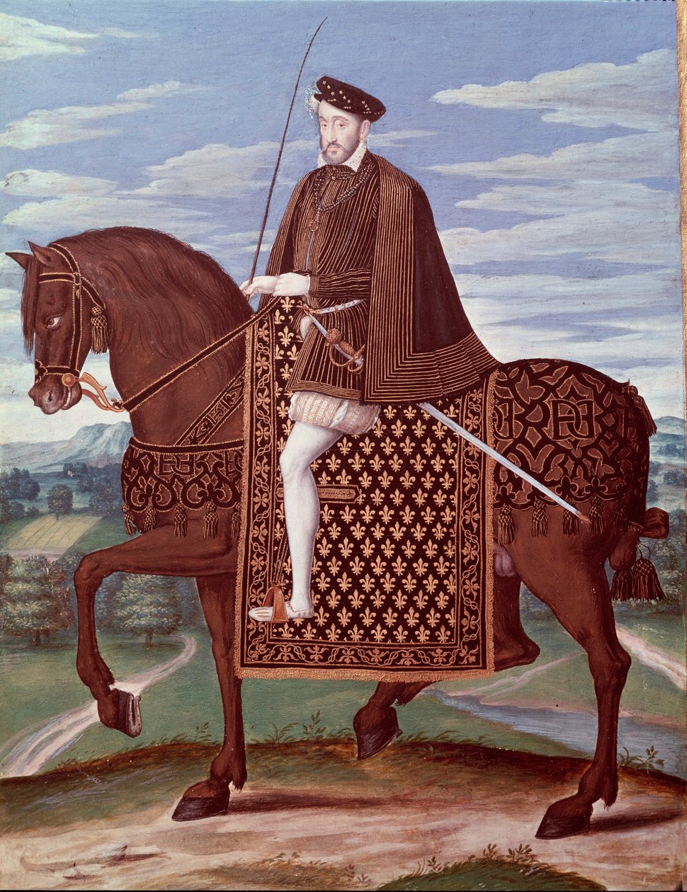 Equestrian portrait of Henry II (1519-1559) King of France (Portrait of Henry II king of France) Anonymous painting 作者 法语学校