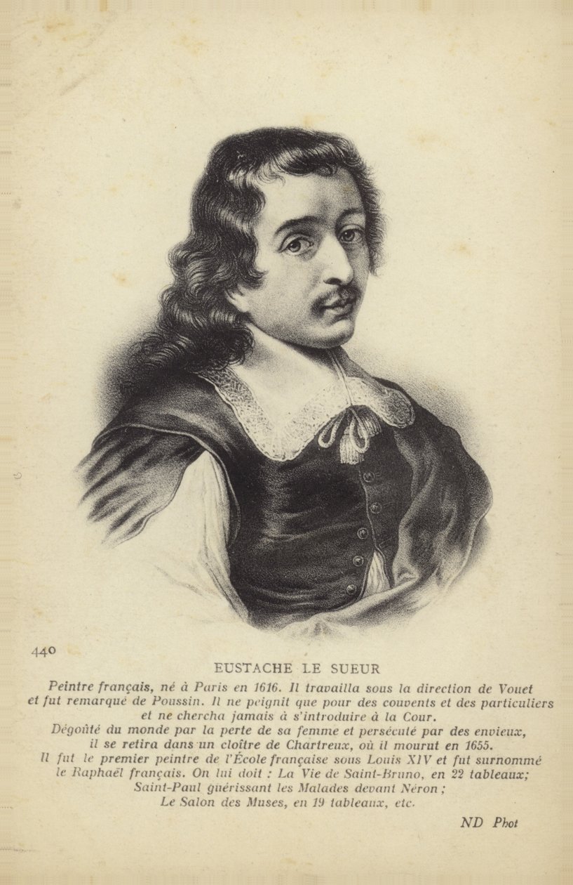 Eustache Le Sueur，法国画家（石版画） 作者 法语学校