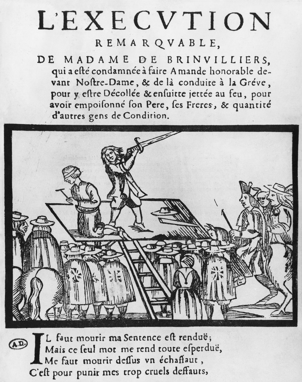 执行Marquise de Brinvilliers，1676年 作者 法语学校