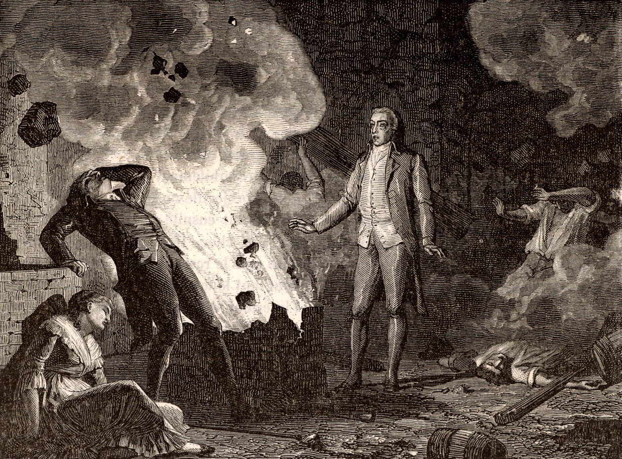 法国埃松炸药厂爆炸，c。 1788（刻） 作者 法语学校