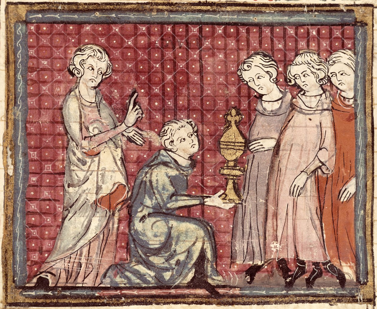 F.29r Clotaire I死亡王国分部（497-561），来自Grandes Chroniques de France 1375-79 作者 法语学校