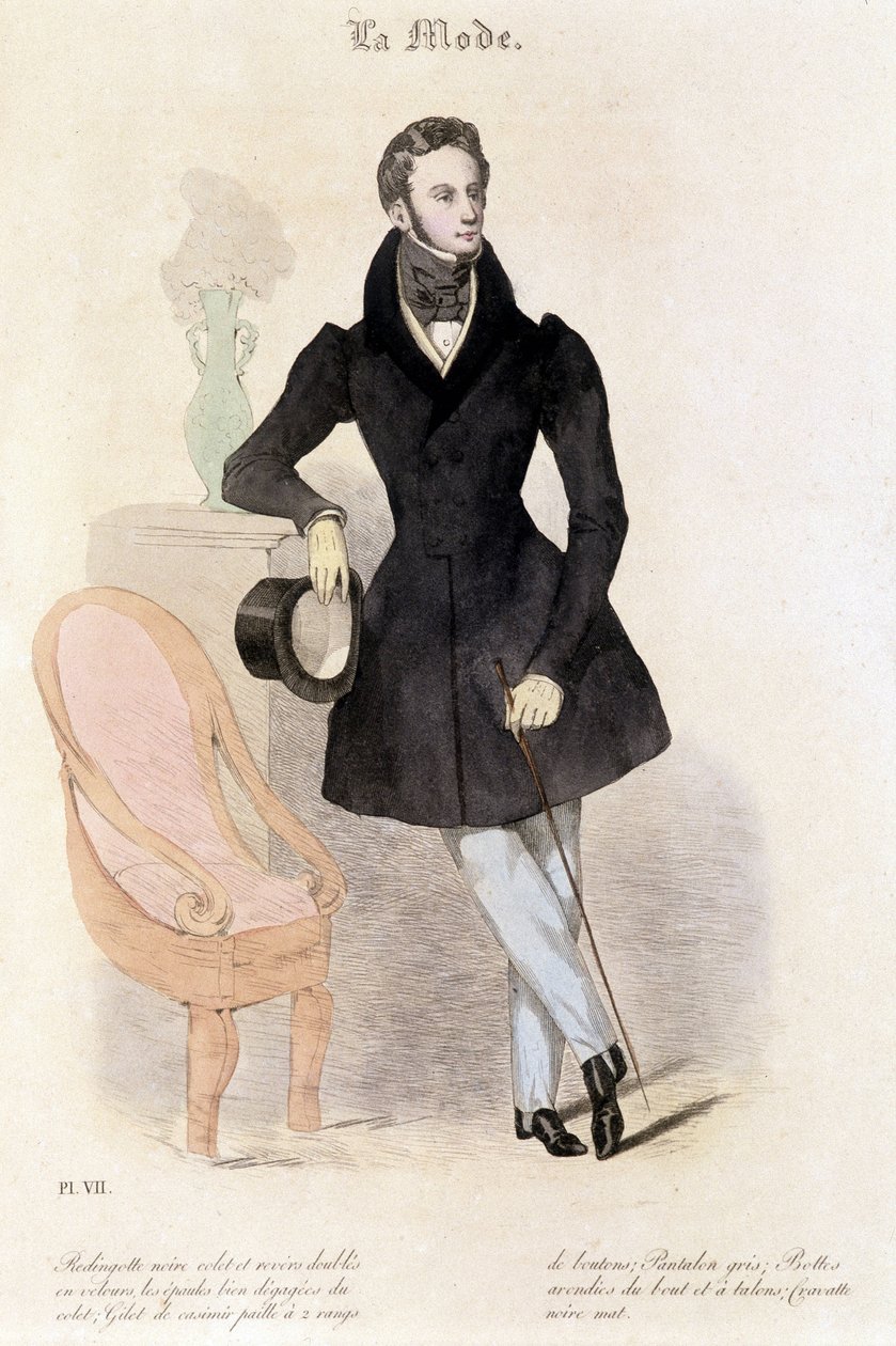 Fashion masculine in 1829 - in “” Les Modes”” 作者 法语学校