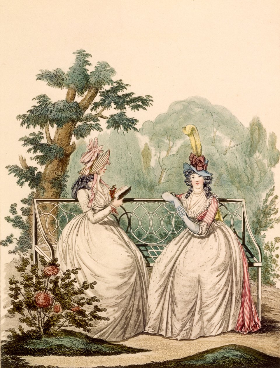 时尚板材的女士们在夏日礼服 -  Modes Anglaises，1794 作者 法语学校