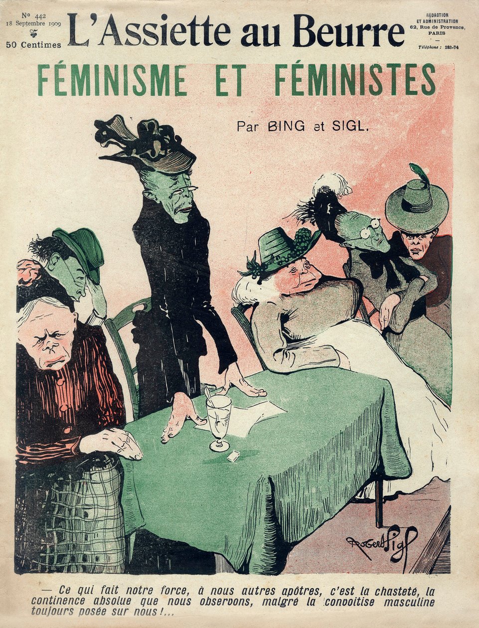 女权主义漫画，法国讽刺杂志《L