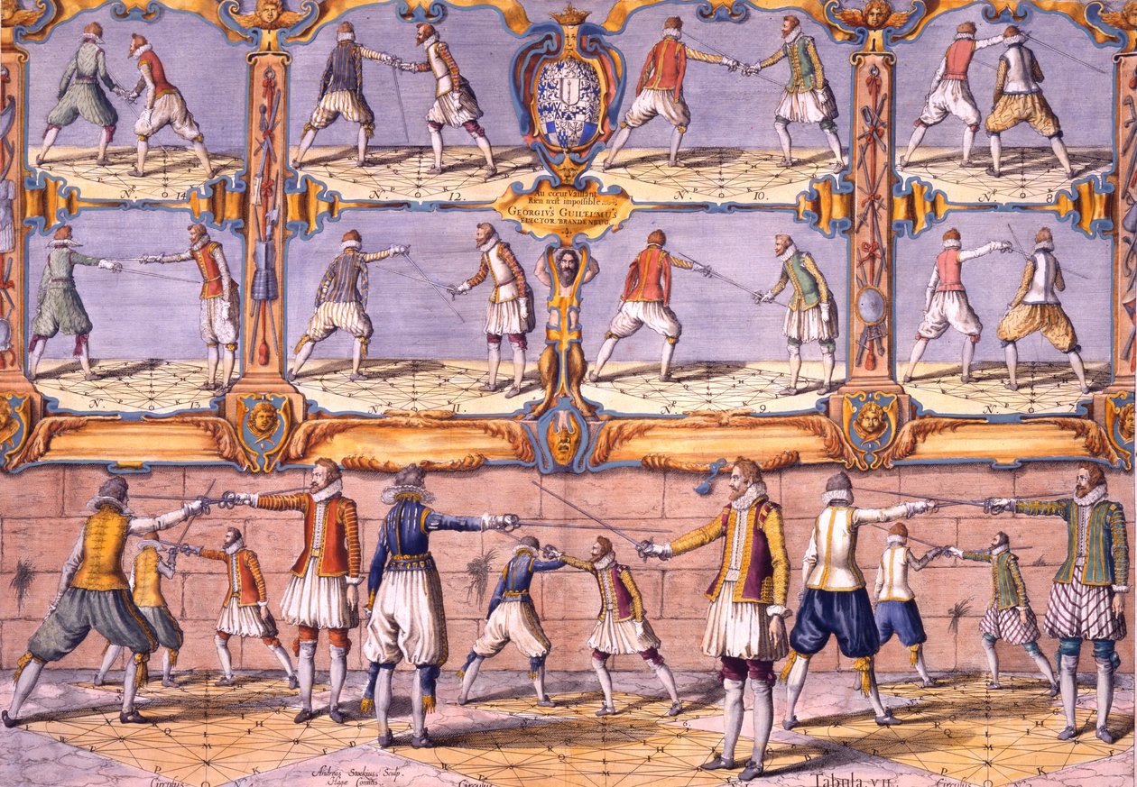 来自Girard Thibault的AcademiedelEspée的击剑，于1630年出版 作者 法语学校