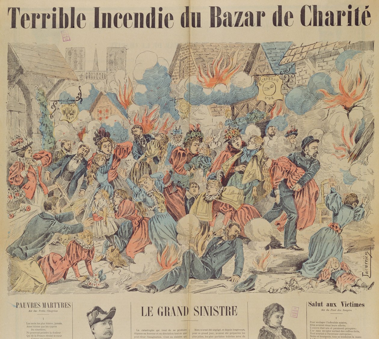 1897年5月4日在Bazar de la Charite开火 作者 法语学校