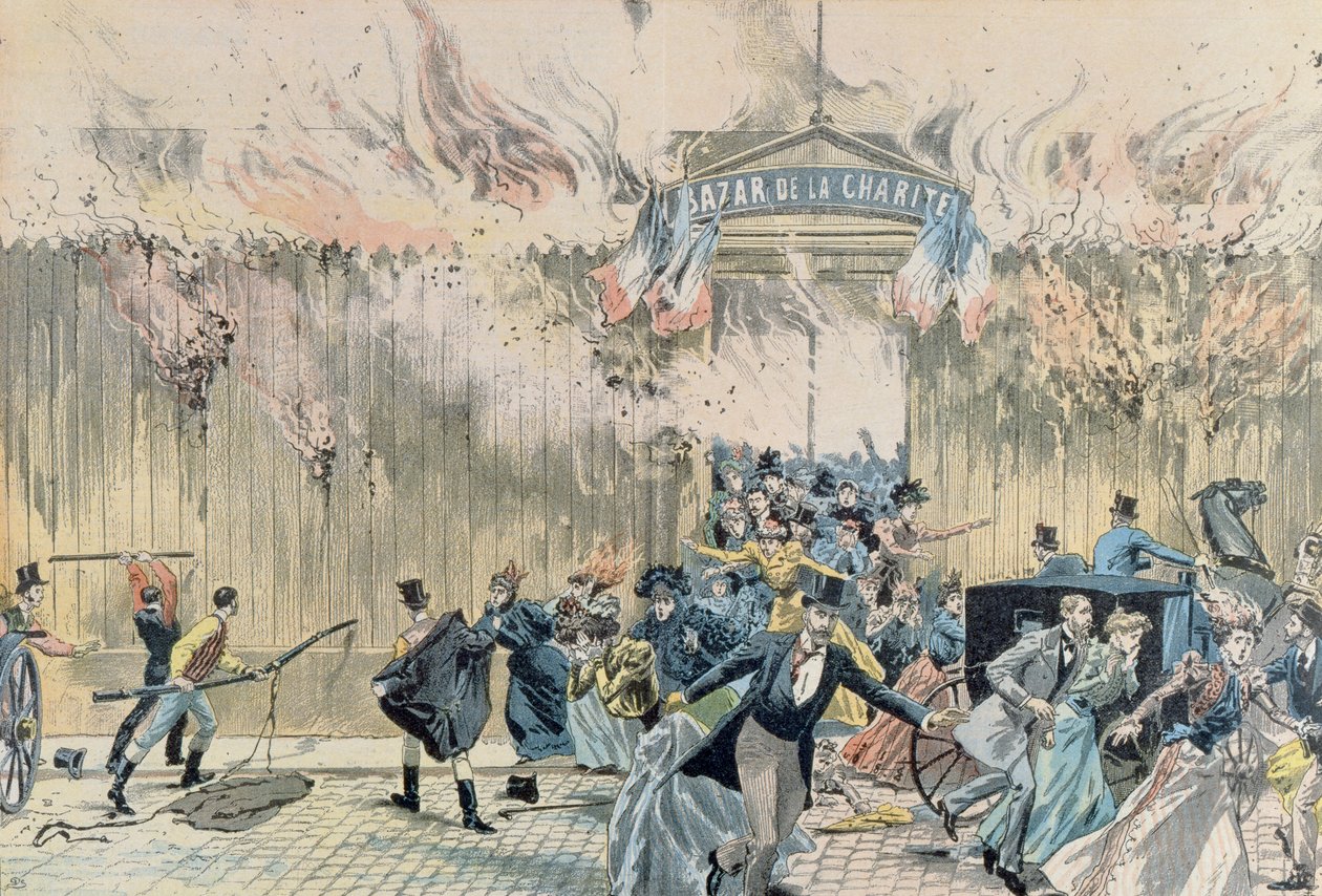 1897年5月4日，Bazar de la Charite从Le Pelerin，1897年开火 作者 法语学校