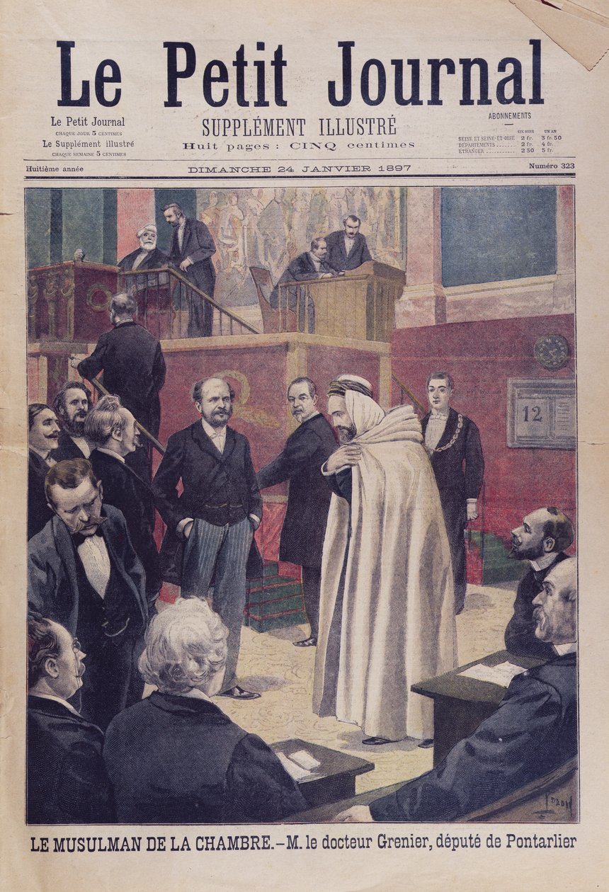 法国议会第一位穆斯林代表Philippe Grenier博士，1897年1月24日报道了Le Petit Journal 作者 法语学校
