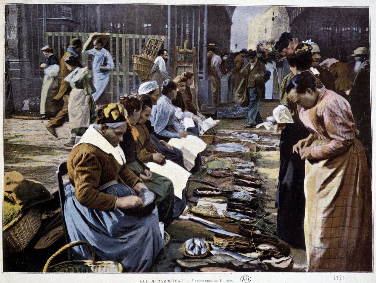 Fish merchants rue Rambuteau (Halles) 作者 法语学校
