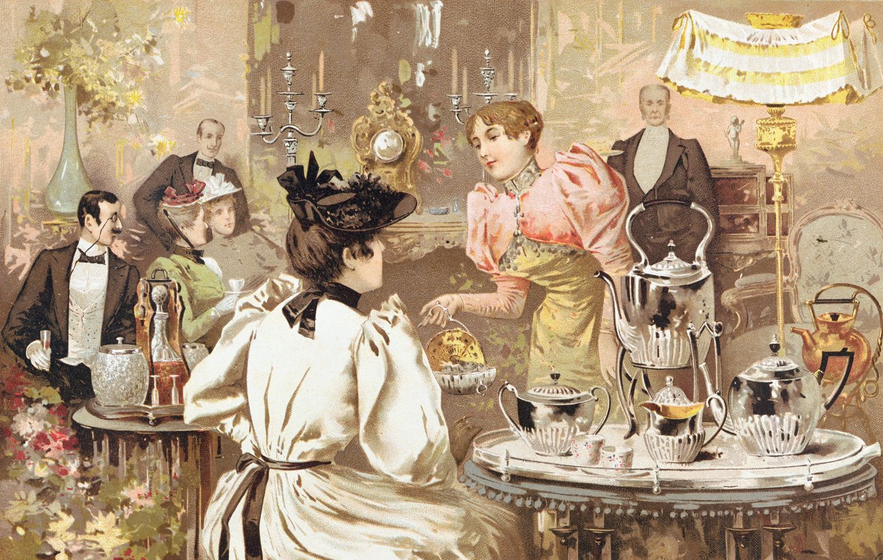 Five OClock Tea，广告为Kirby，Beard＆Co.，rue Auber，巴黎，1893年 作者 法语学校
