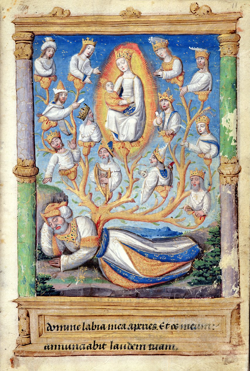 Fol.11r杰西树，来自Heures a lUsage de Rome 作者 法语学校