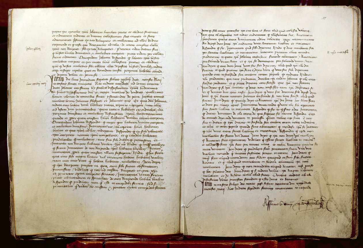 1431年5月28日，“圣女贞德复活试验”中的Folio 108 作者 法语学校