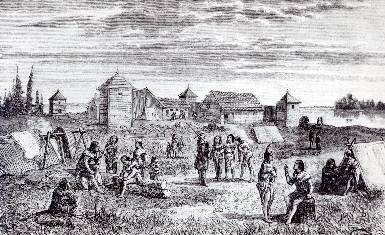 Fort Youkon，哈德逊湾公司交易站，19世纪 作者 法语学校