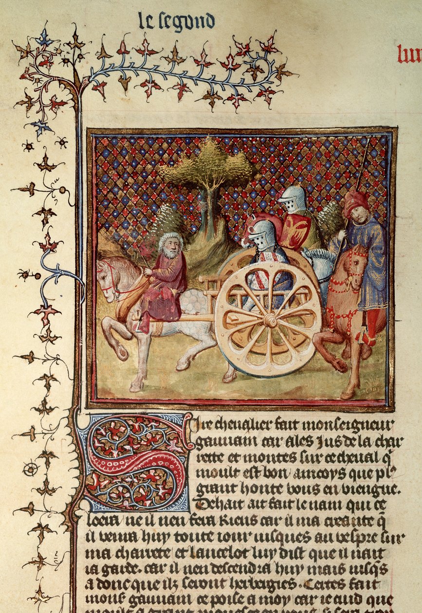 Fr.119 fol.312v Lancelot，The Cart of the Cart，1344 作者 法语学校