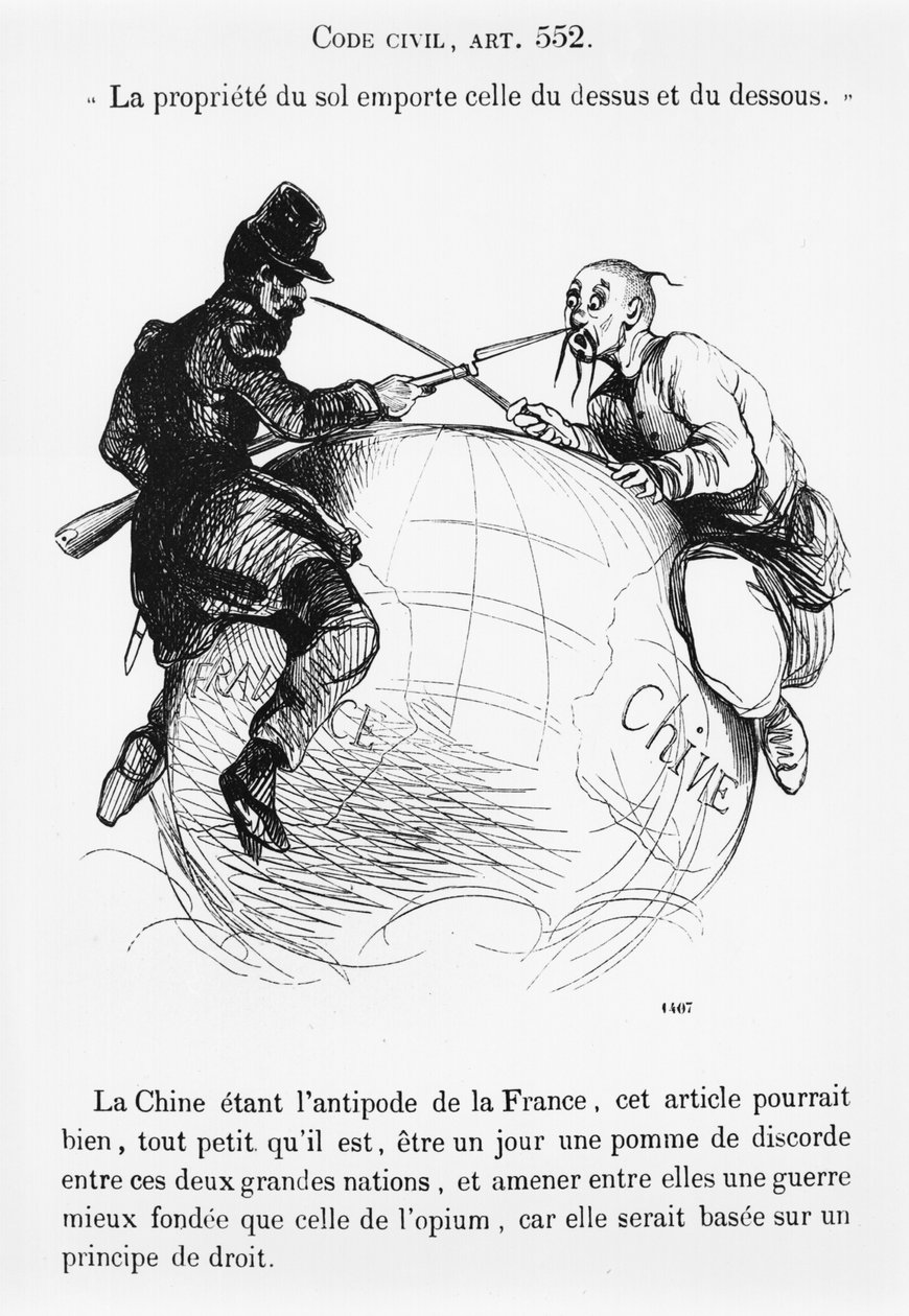 法国和中国，菲律宾博物馆的漫画，1850-60 作者 法语学校