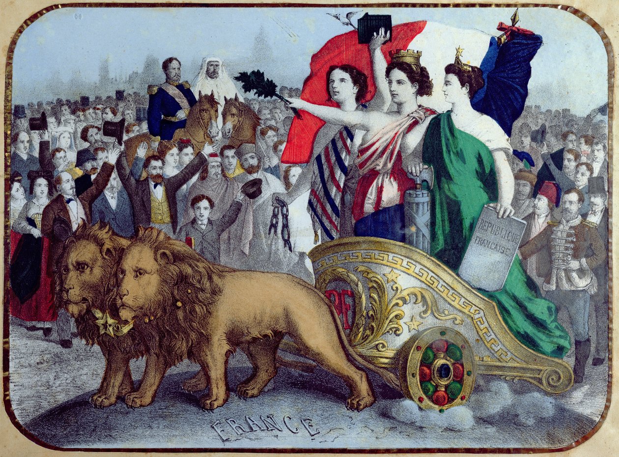 法国宣布自由，1848年 作者 法语学校