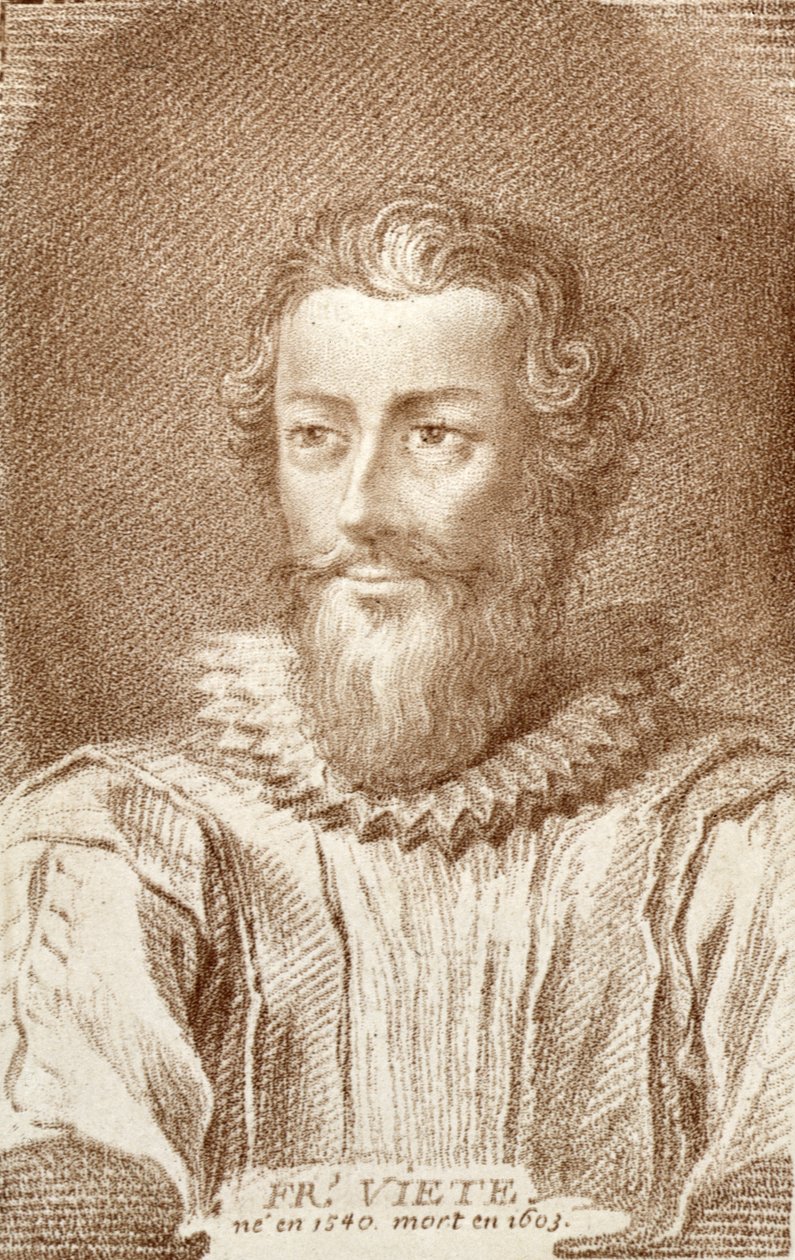 Francois Viete（1540-1603），亚历山大·萨维里安（1720-1805）的数学家历史插图，1766年在巴黎出版 作者 法语学校