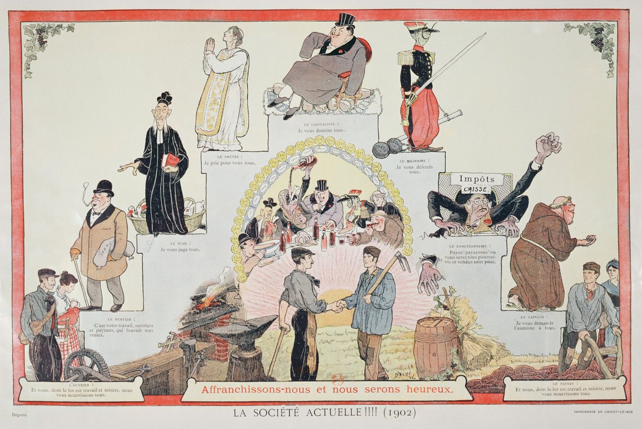 释放工人，1902年 作者 法语学校