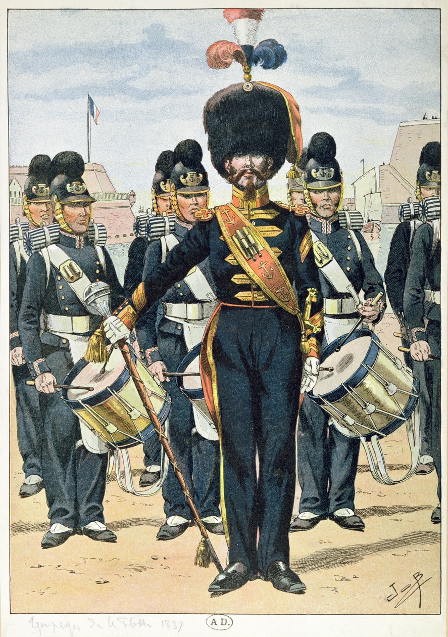 法国海军乐队于1837年，c.1900 作者 法语学校