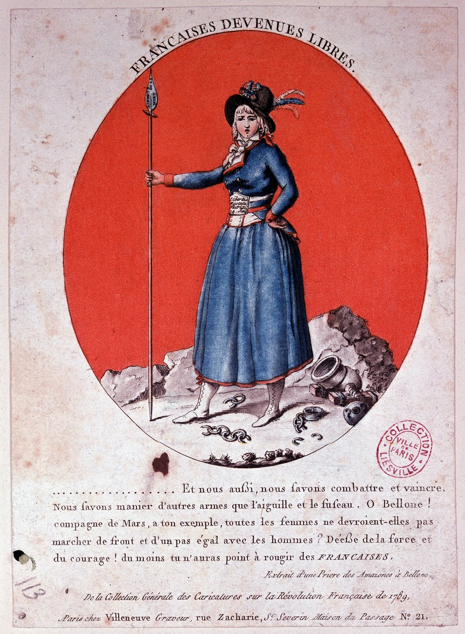 法国男子于 1789 年获得自由 - 雕刻，Carnavalet。 作者 法语学校